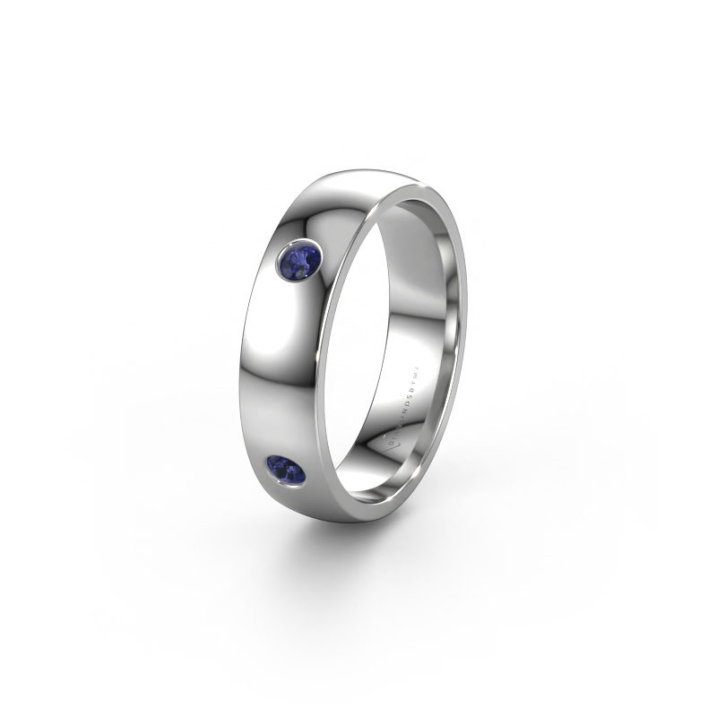 Image of Weddings ring WH0104L25AP 585 white gold ±0.20x0.07 in Sapphire 2.5 mm