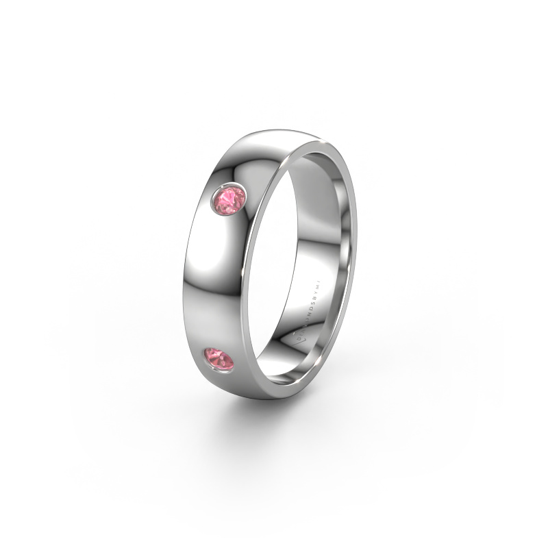 Bild von Ehering WH0104L25AP 950 Platin ±5x1.7 mm Turmalin rosa 2.5 mm