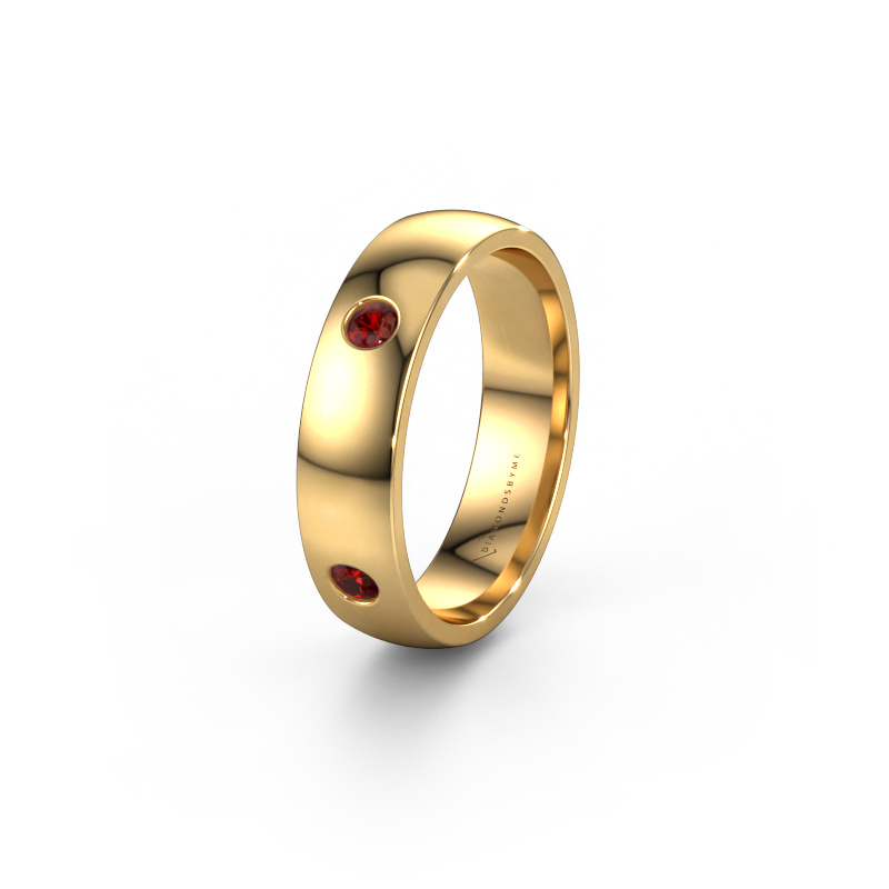 Image of Weddings ring WH0104L25AP 585 gold ±0.20x0.07 in Garnet 2.5 mm