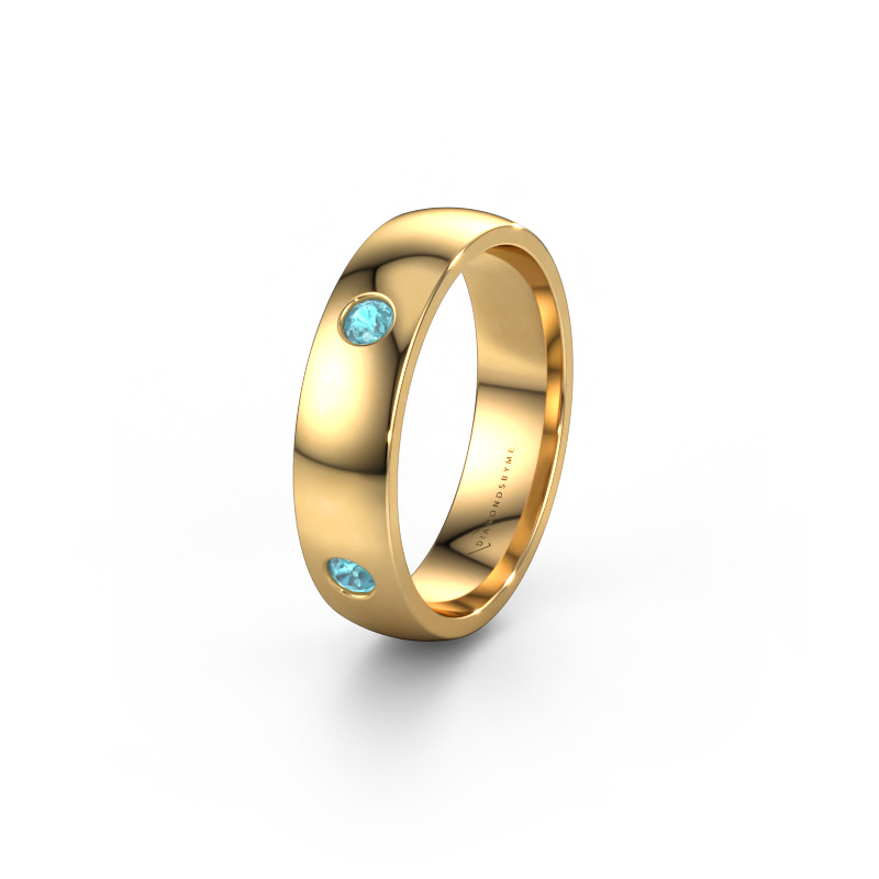 Image of Weddings ring WH0104L25AP 585 gold ±0.20x0.07 in Blue topaz 2.5 mm