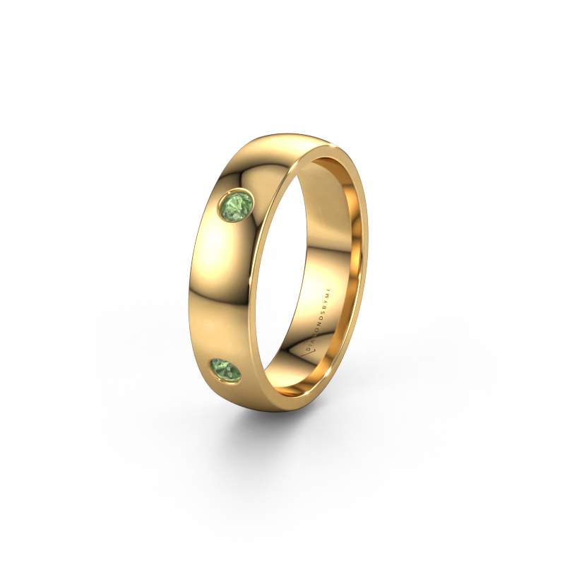 Bild von Ehering WH0104L25AP 585 Gold ±5x1.7 mm Turmalin grün 2.5 mm