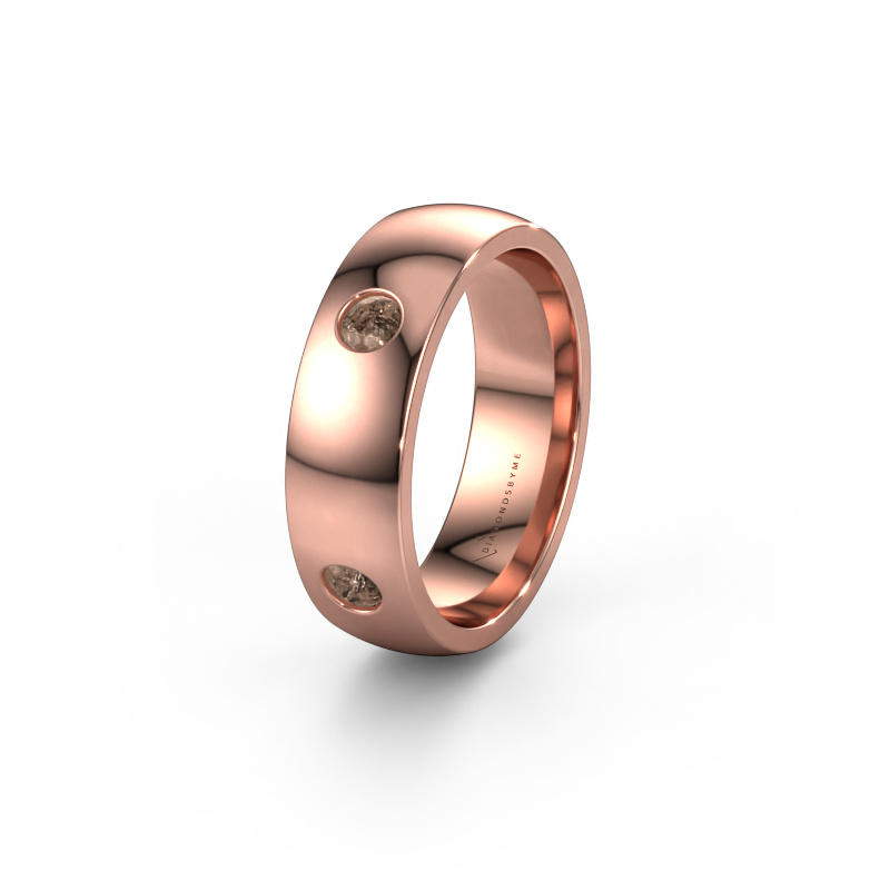 Bild von Ehering WH0104L26BP 585 Roségold ±6x2 mm Braun Diamant