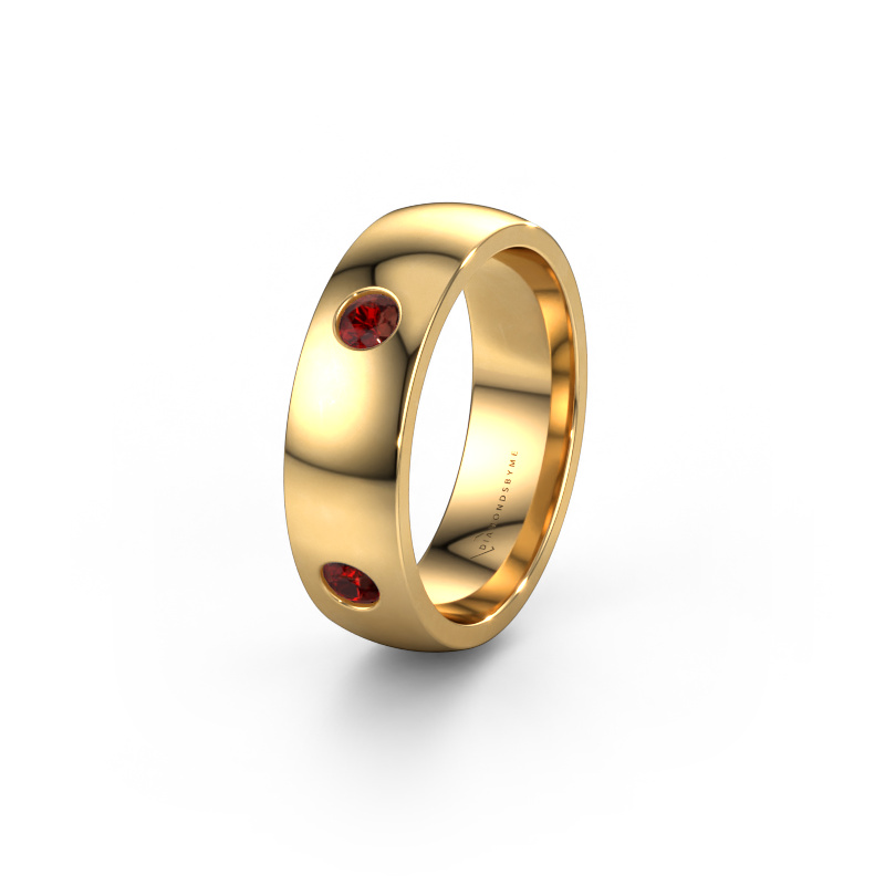 Bild von Ehering WH0104L26BP 585 Gold ±6x2 mm Granat
