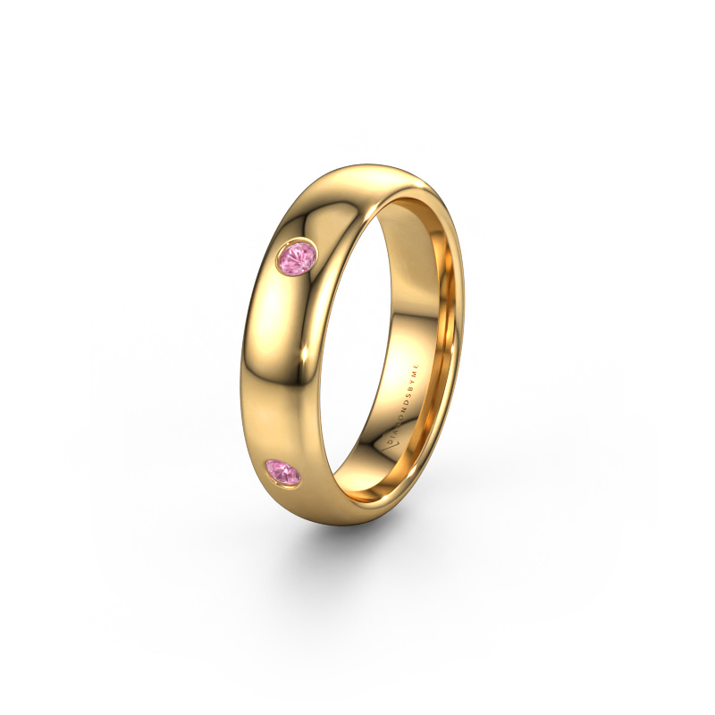 Bild von Ehering WH0104L35BP 585 Gold ±5x2 mm Pink Saphir