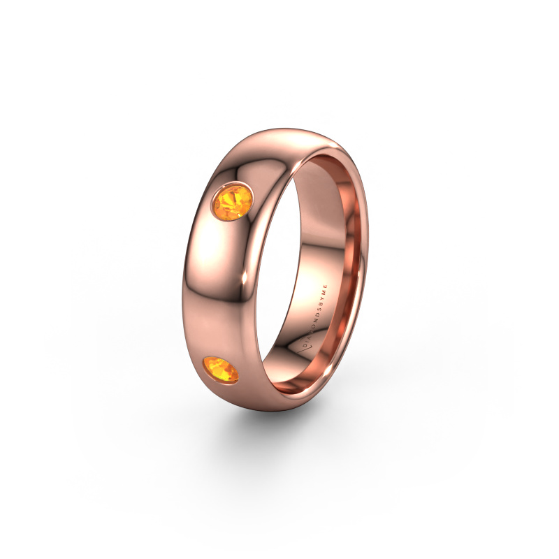 Bild von Ehering WH0104L36BP 585 Roségold ±6x2 mm Citrin 3 mm