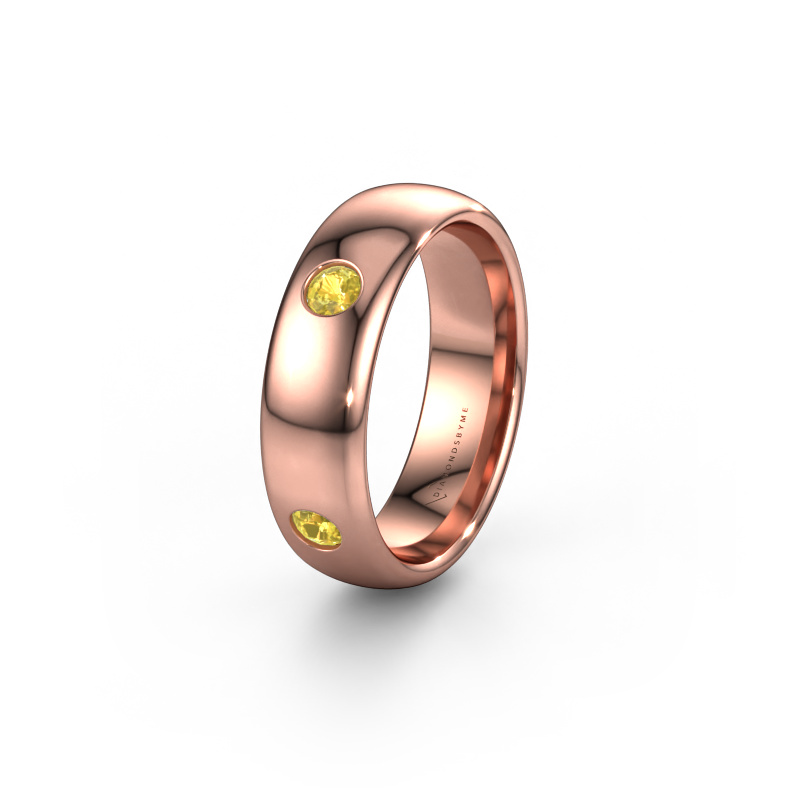 Bild von Ehering WH0104L36BP 585 Roségold ±6x2 mm Gelb Saphir 3 mm