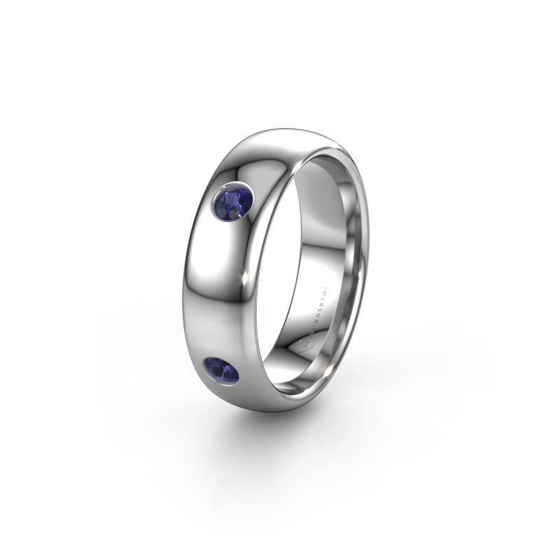 Image of Wedding ring WH0104L36BP 950 platinum ±0.24x0.08 in Sapphire 3 mm