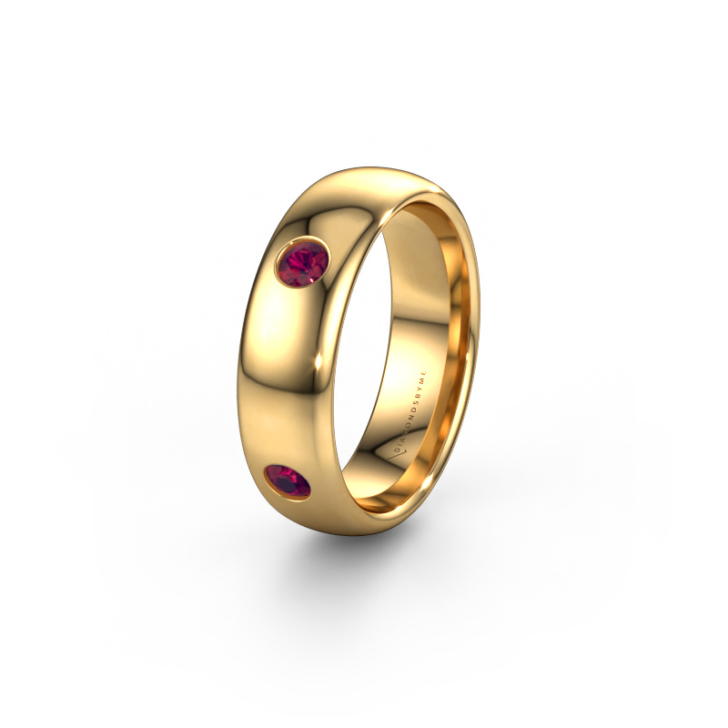 Bild von Ehering WH0104L36BP 585 Gold ±6x2 mm Rhodolit 3 mm