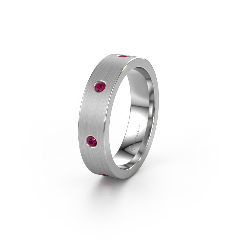 Image of Wedding ring WH0105L15BM 585 white gold ±0.20x0.08 in Rhodolite 2 mm