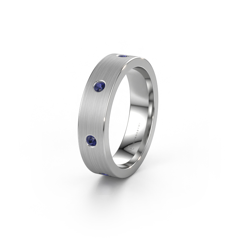Image of Wedding ring WH0105L15BM 950 platinum ±0.20x0.08 in Sapphire 2 mm