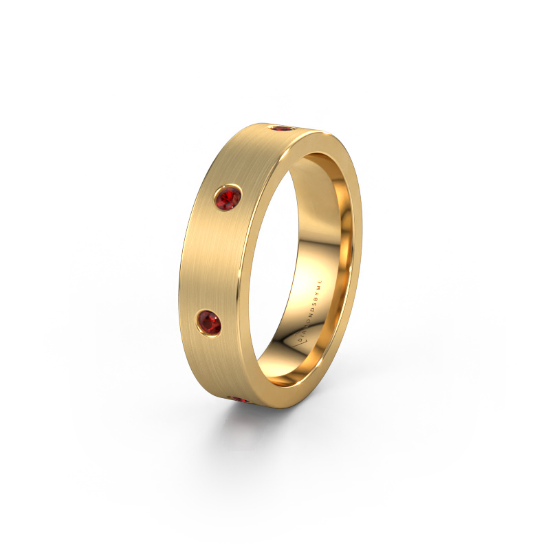 Bild von Ehering WH0105L15BM 585 Gold ±5x2 mm Granat 2 mm