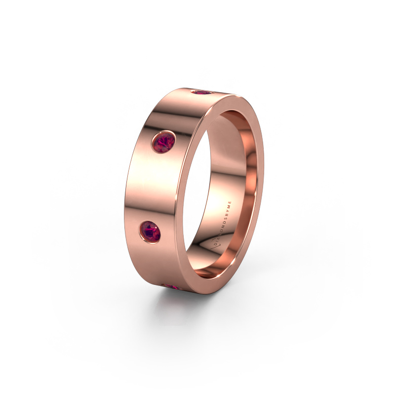 Image of Wedding ring WH0105L16BP 585 rose gold ±0.24x0.08 in Rhodolite 2.4 mm