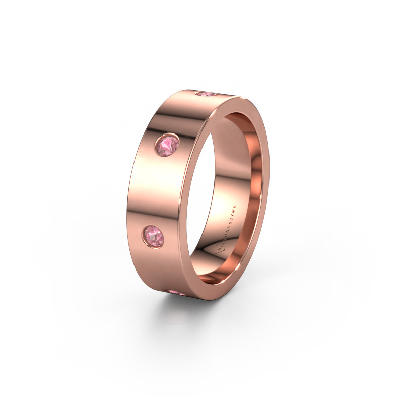 Bild von Ehering WH0105L16BP 585 Roségold ±6x2 mm Turmalin rosa 2.4 mm