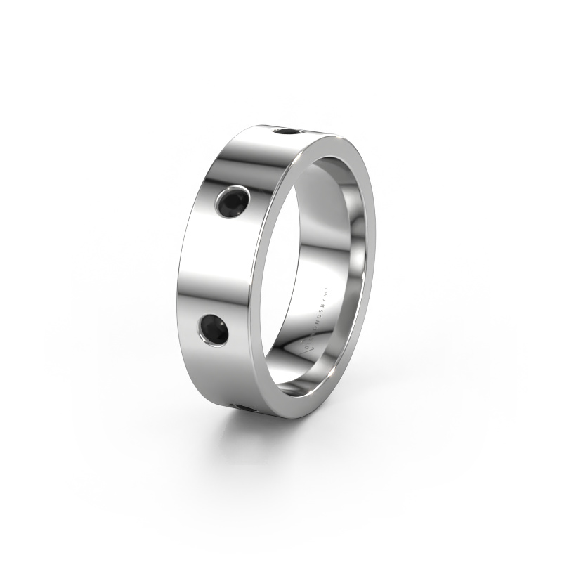 Bild von Ehering WH0105L16BP 950 Platin ±6x2 mm Schwarz Diamant 0.462 crt