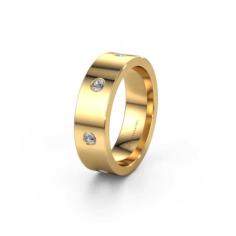 Bild von Ehering WH0105L16BP 585 Gold ±6x2 mm Diamant 0.385 crt