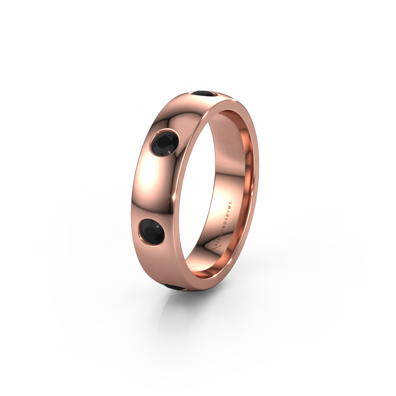 Bild von Ehering WH0105L25BP 585 Roségold ±5x2 mm Schwarz Diamant 0.84 crt