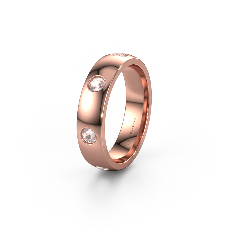 Bild von Ehering WH0105L25BP 585 Roségold ±5x2 mm Morganit Champagner 3 mm