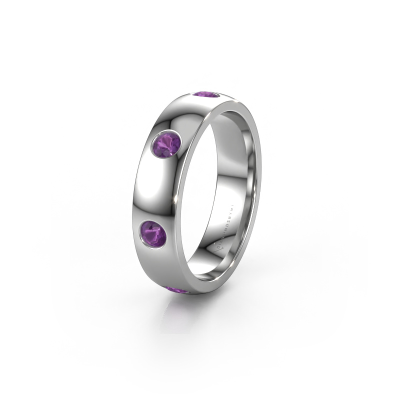 Bild von Ehering WH0105L25BP 950 Platin ±5x2 mm Amethyst 3 mm