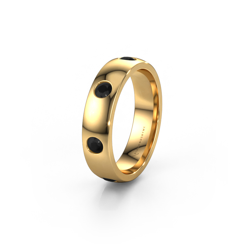 Bild von Ehering WH0105L25BP 585 Gold ±5x2 mm Schwarz Diamant 0.84 crt
