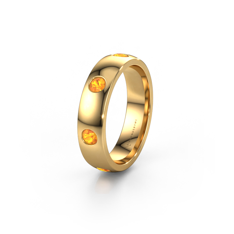 Image of Wedding ring WH0105L25BP 585 gold ±0.20x0.08 in Citrin 3 mm