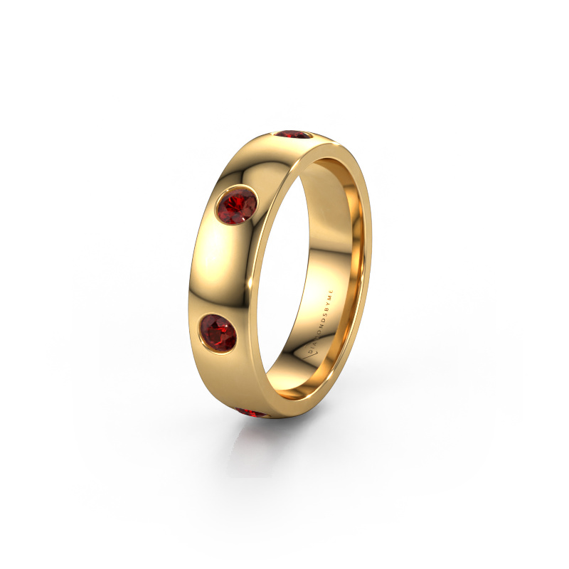 Image of Wedding ring WH0105L25BP 585 gold ±0.20x0.08 in Garnet 3 mm
