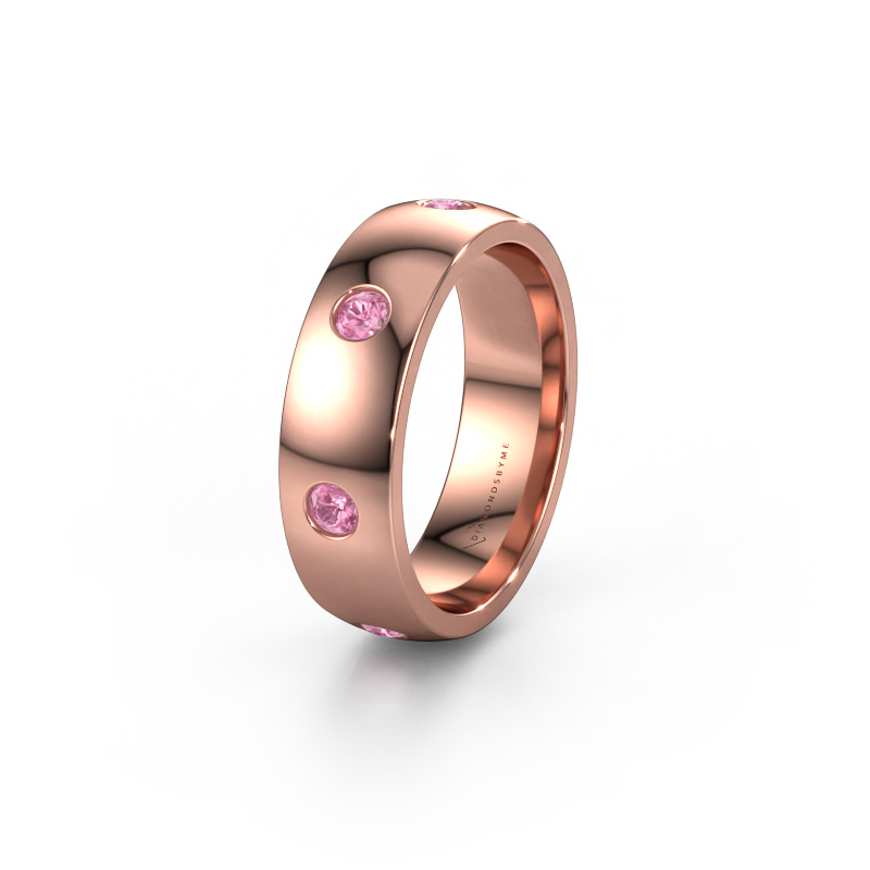 Bild von Ehering WH0105L26BP 585 Roségold ±6x2 mm Pink Saphir