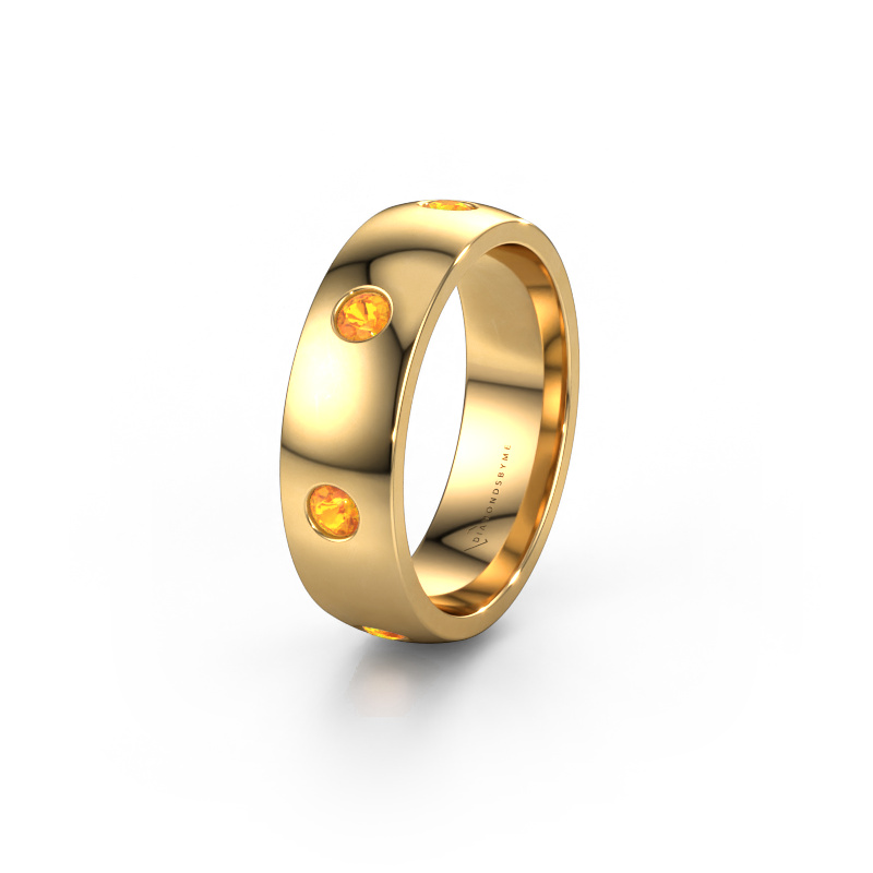 Bild von Ehering WH0105L26BP 585 Gold ±6x2 mm Citrin
