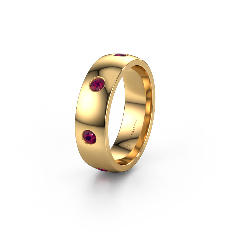 Bild von Ehering WH0105L26BP 585 Gold ±6x2 mm Rhodolit
