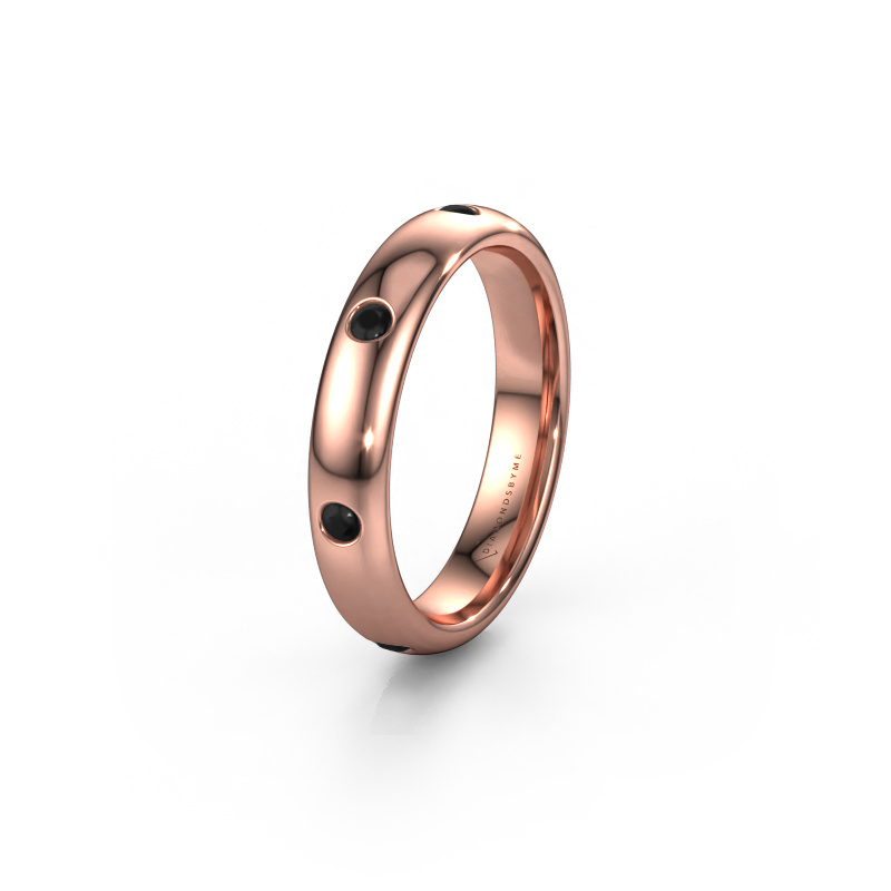Bild von Ehering WH0105L34BP 585 Roségold ±4x2 mm Schwarz Diamant
