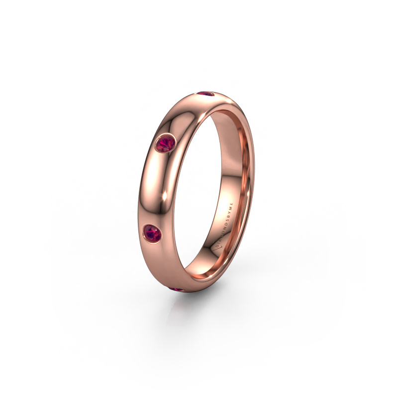 Bild von Ehering WH0105L34BP 585 Roségold ±4x2 mm Rhodolit