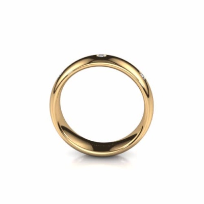Modern eternity ±0.24 in (6 mm) ladies gold wedding ring