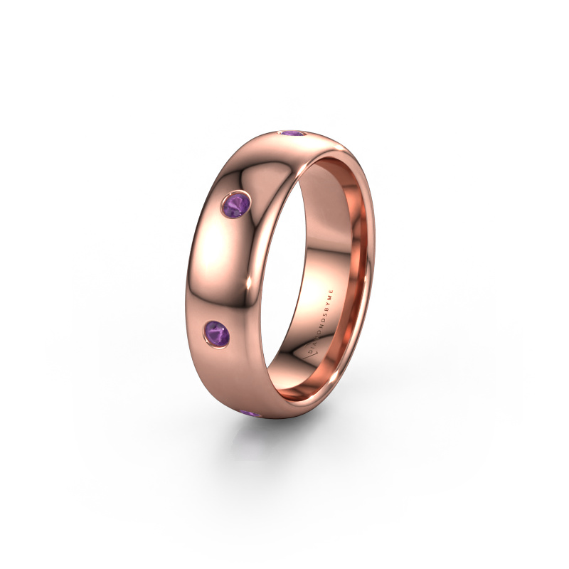 Bild von Ehering WH0105L36BP 585 Roségold ±6x2 mm Amethyst