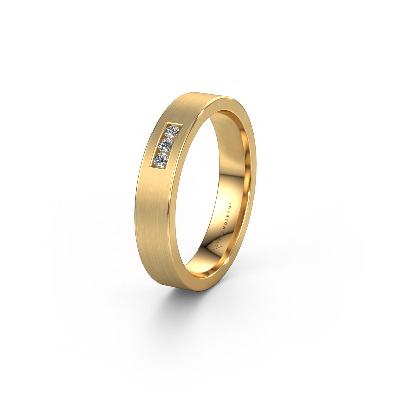 Image of Wedding ring WH0106L14AM  585 gold ±0.16x0.07 in Diamond