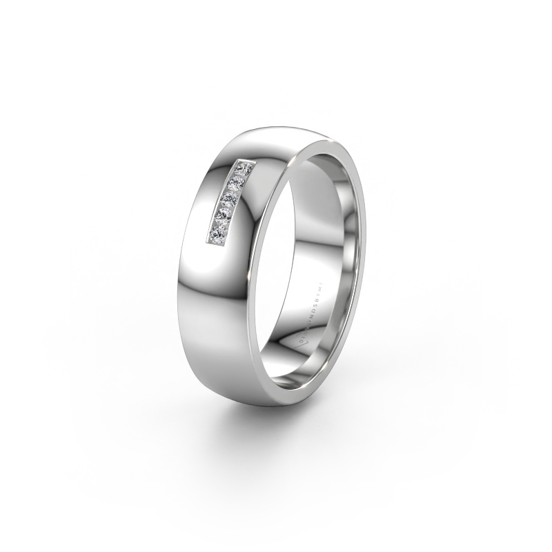 Bild von Ehering WH0107L26BP 585 Weißgold ±6 x 2 mm Diamant