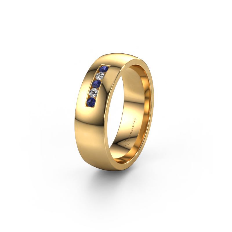 Bild von Ehering WH0107L26BP 585 Gold ±6x2 mm Saphir