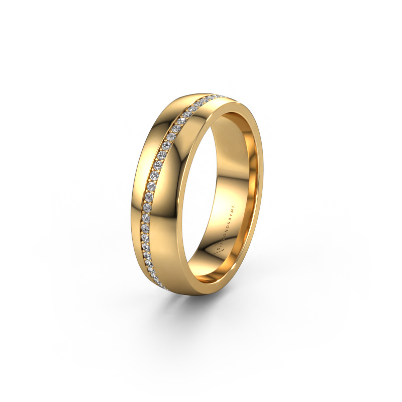 Image of Wedding ring WH0109L25A 585 gold ±5x1.7 mm Lab-grown diamond