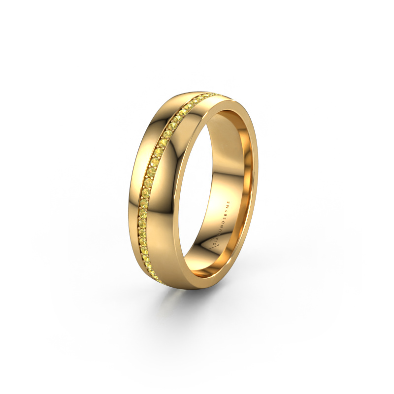 Image of Wedding ring WH0109L25A 585 gold ±0.20x0.07 in Yellow sapphire