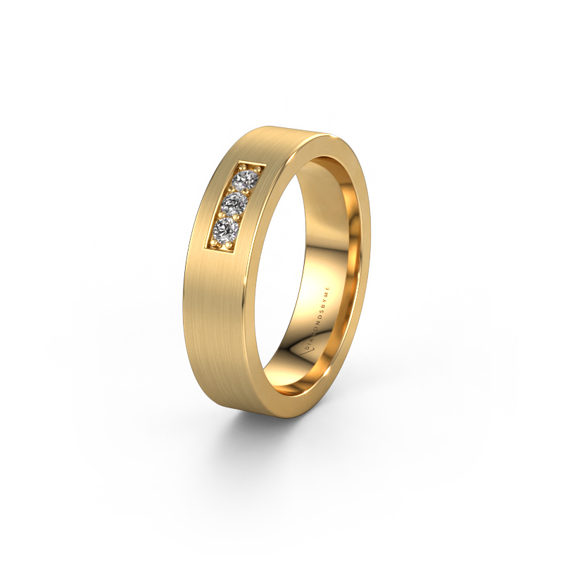 Bild von Ehering WH0110L15BM 585 Gold ±5x2 mm Diamant