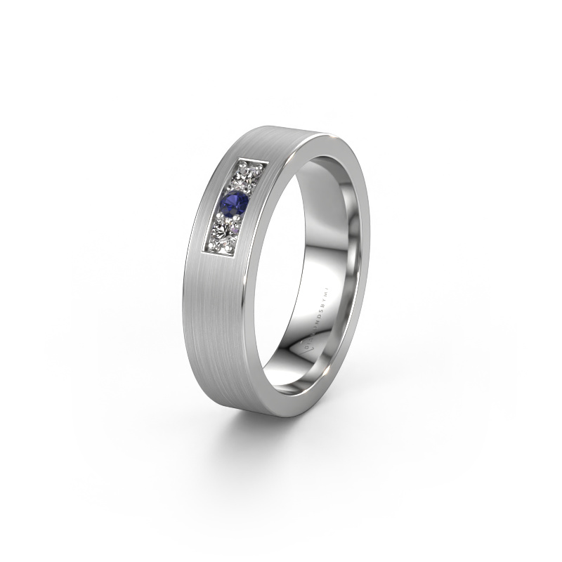 Image of Wedding ring WH0110L15BM 950 platinum ±0.20x0.08 in Sapphire