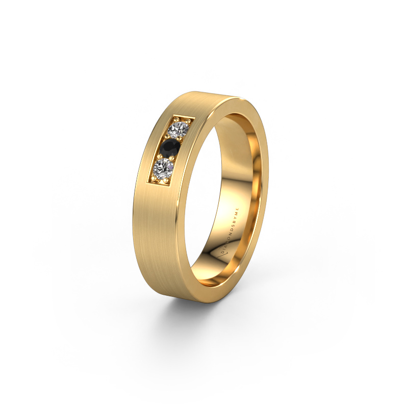 Bild von Ehering WH0110L15BM 585 Gold ±5x2 mm Schwarz Diamant