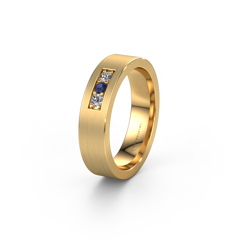 Image of Wedding ring WH0110L15BM 585 gold ±0.20x0.08 in Sapphire