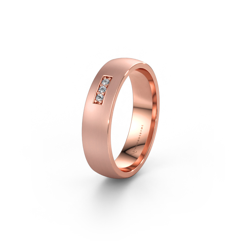 Afbeelding van Trouwring WH0110L25AM 585 rosé goud ±5 x 1,7 mm Diamant
