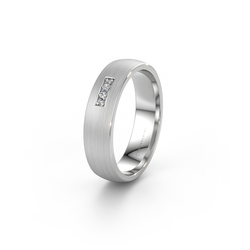 Image of Wedding ring WH0110L25AM 585 white gold ±5 x 1.7 mm Diamond