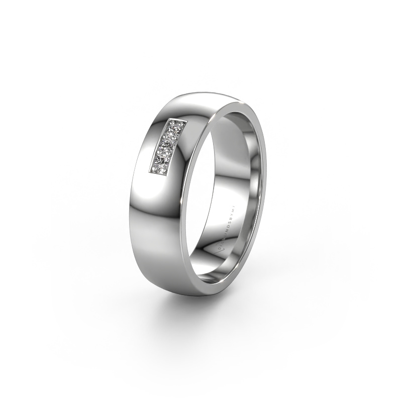 Image of Wedding ring WH0110L26BP 585 white gold ±0.24x0.08 in Diamond