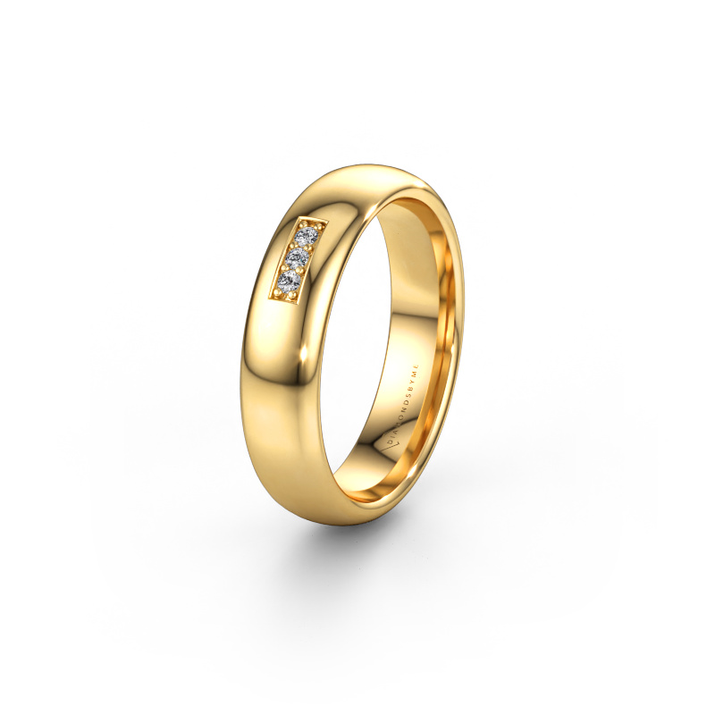 Bild von Ehering WH0110L35BP 585 Gold ±5 x 2 mm Diamant
