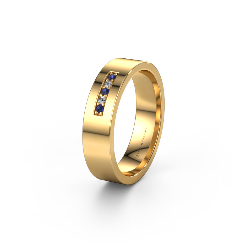 Image of Wedding ring WH0111L15AP 585 gold ±0.20x0.07 in Sapphire