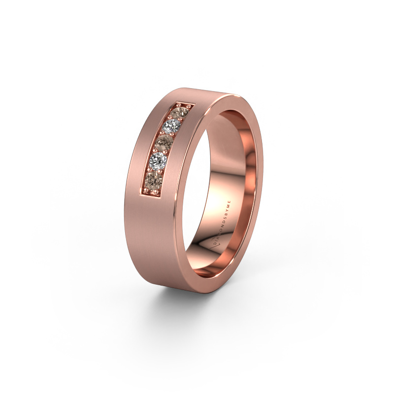 Bild von Ehering WH0111L16BM 585 Roségold ±6x2 mm Braun Diamant