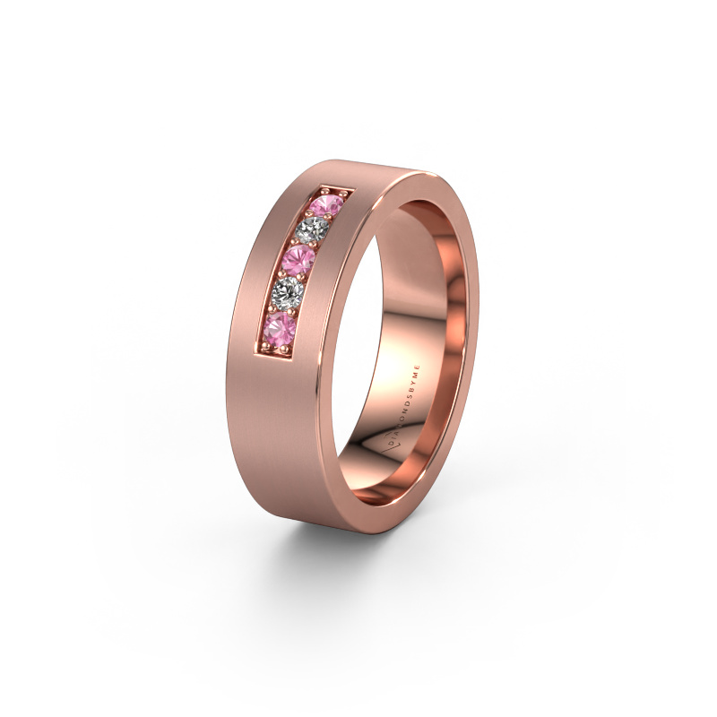 Bild von Ehering WH0111L16BM 585 Roségold ±6x2 mm Pink Saphir