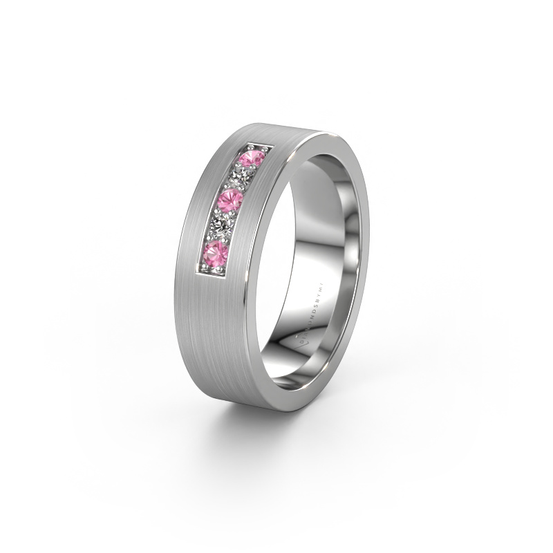 Bild von Ehering WH0111L16BM 950 Platin ±6x2 mm Pink Saphir