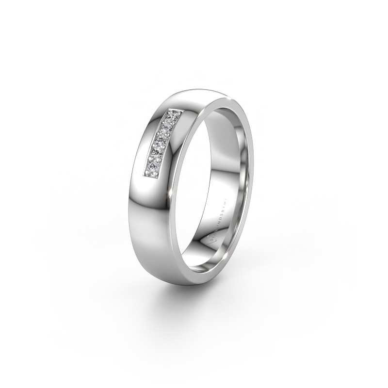 Bild von Ehering WH0111L25BP 585 Weißgold ±5 x 2 mm Diamant